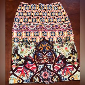 HD in Paris print stretch skirt